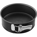 Zenker Springform Ø 20 cm, Backform mit Antihaftbeschichtung, runde Kuchenform mit Flachboden (Farbe: schwarz), Menge: 1 Stück