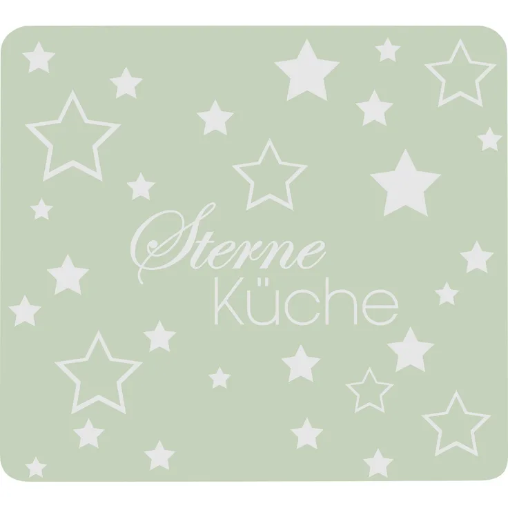 Wenko 2712976500 Multi-Platte Sterneküche für Glaskeramik Kochfelder, Schneidbrett, Gehärtetes Glas, grün, 56 x 50 x 0,5 cm