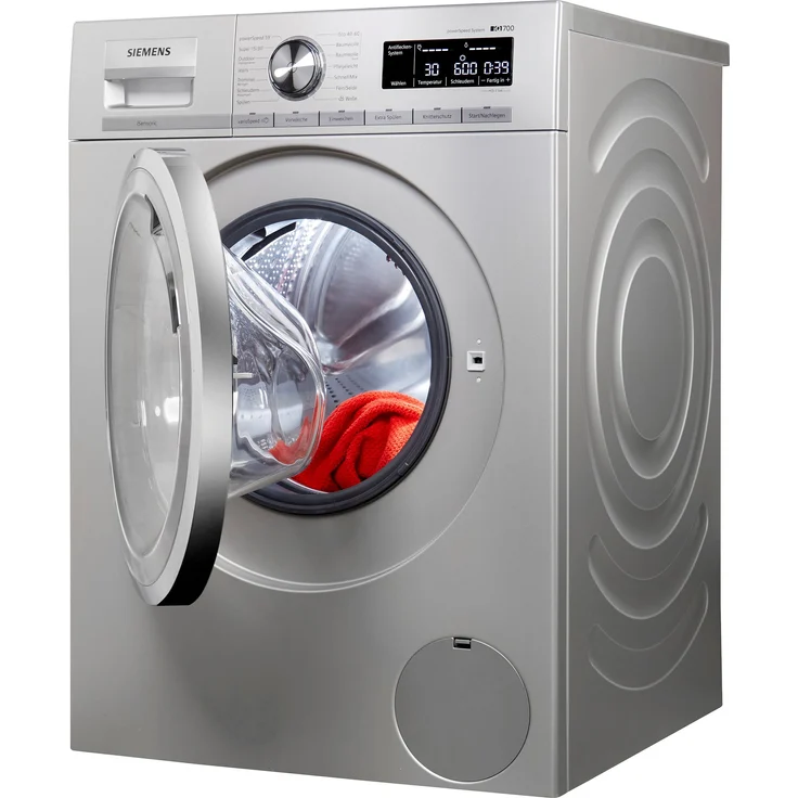 Siemens WM14VMS2, Frontlader-Waschmaschine, B, Fassungsvermögen 9 kg, Standgerät, Breite 59,8 cm, Trommelinnenbeleuchtung, Outdoorprogramm – Bild 3