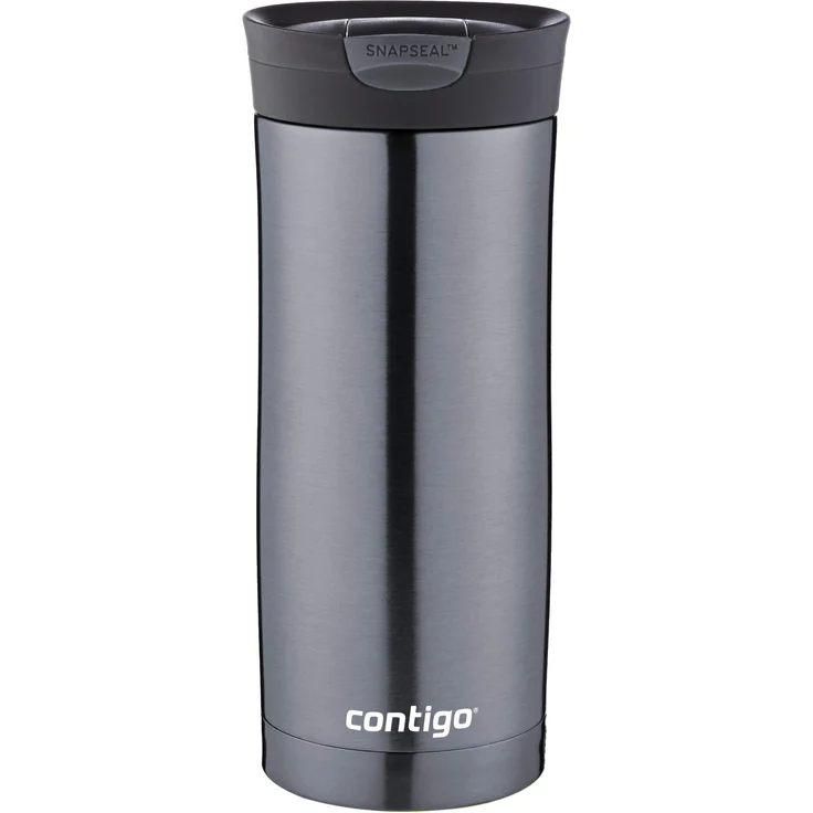 Contigo Thermobecher Huron Snapseal, Edelstahl Isolierbecher, Kaffebecher to go, auslaufsicher, spülmaschinenfester Deckel BPA-frei, 470 ml