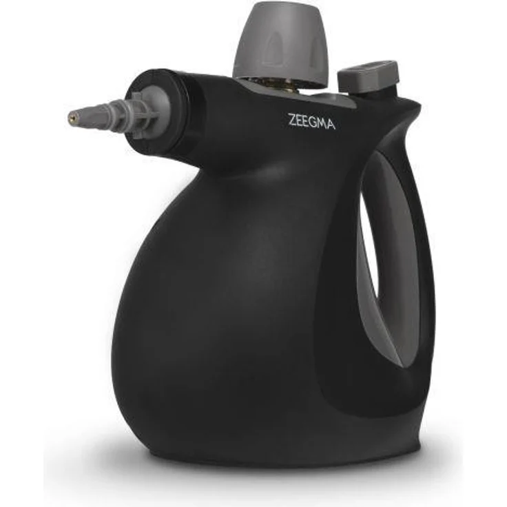 ZEEGMA DRADEN Tragbarer Dampfreiniger 0,35 l Schwarz 1000 W, einsatzbereit in 25 Sekunden, 7 verschiedene Aufsätze, 2 Wasserfilter, 5m Kabellänge – Bild 1