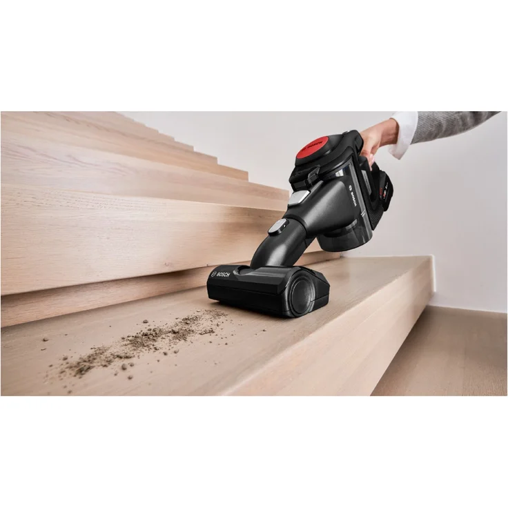 Bosch BKS821MPOW Unlimited Gen2 Serie 8 Handstaubsauger, 45 min Akkubetrieb, Akkuwechsel-Option, 3 Saugmodi, schwarz-rot – Bild 9