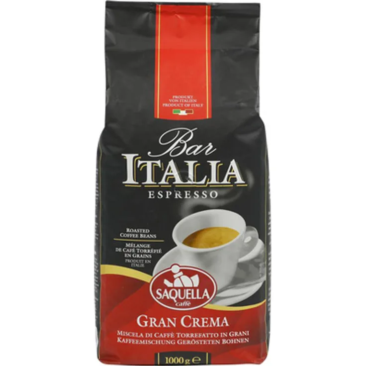 SAQUELLA Espresso Bar Italia Gran Crema 1kg, Kaffeebohnen