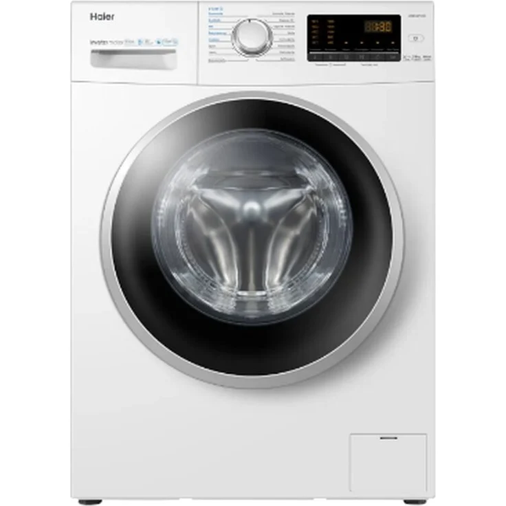 Haier HW80-BP14636N, Frontlader-Waschmaschine, A, Fassungsvermögen 8 kg, Standgerät, Breite 59 cm, Dampf-Funktion, Startzeitverzögerung – Bild 1