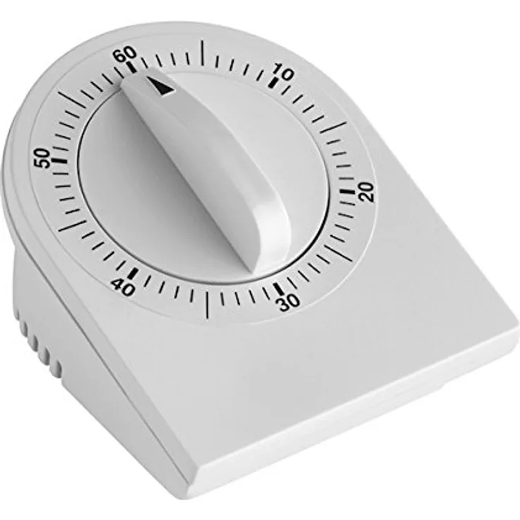 TFA Dostmann Analoger Küchen-Timer, Kunststoff, Weiß, 0 cm