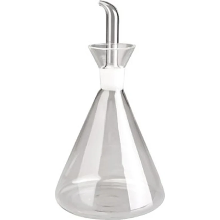 IBILI Speiseölflasche 250 ml aus Glas-Edelstahl, transparent-Silber, 0.28L
