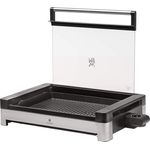 WMF Lono Elektro Tischgrill mit Glasdeckel, beschichtete Grillplatte, 2200 Watt, edelstahl matt
