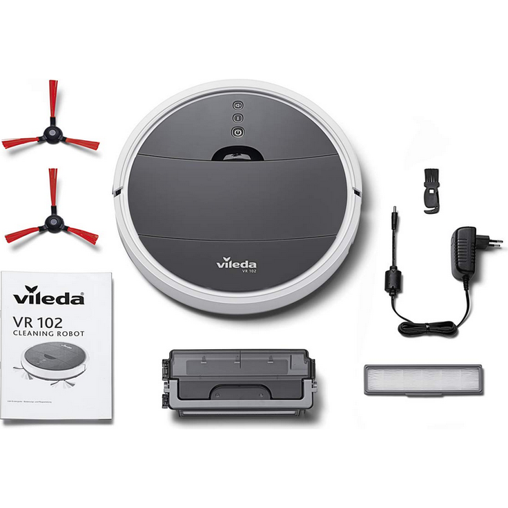 Vileda VR 102 Saugroboter, 90 min Akkubetrieb, Absturzsensoren, 3 Reinigungsmuster, XL-Saugöffnung – Bild 2