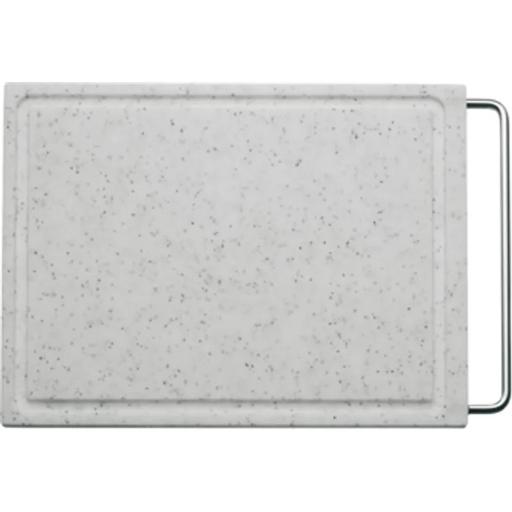 WMF Schneidebrett Tranchierbrett grau 36 x 27 cm rechteckig aus Kunsstoff mit Griff praktisch Saftrillen spülmaschinengeeignet leichte Reinigung hygienisch klingenschonend geschmacksneutral