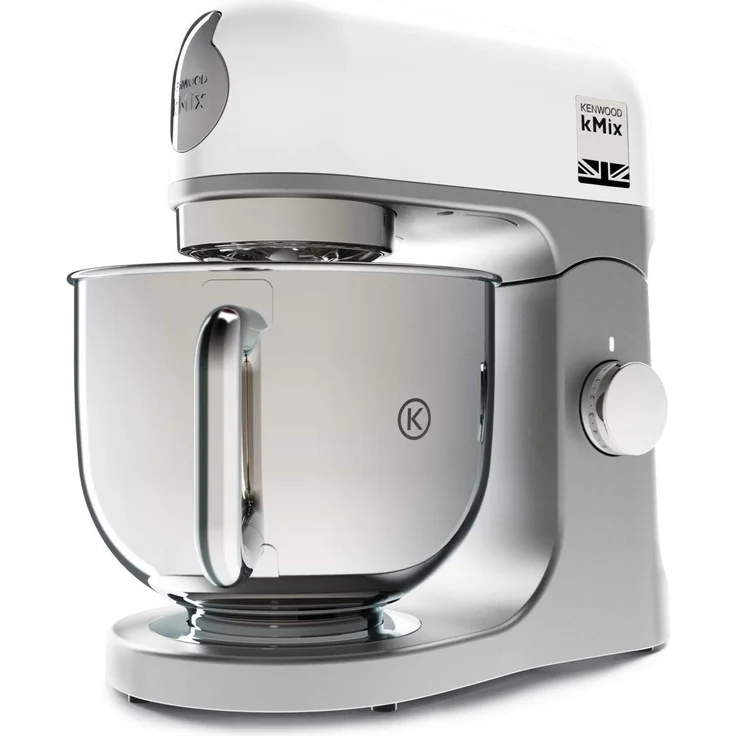Kenwood kMix KMX750WH Küchenmaschine, 5 l Edelstahl Schüssel, Safe-Use-Sicherheitssystem, Metallgehäuse, 1000 Watt, inkl. 3-Teiligem Patisserie-Set und Spritzschutz, weiß, Serie: kMix – Bild 2