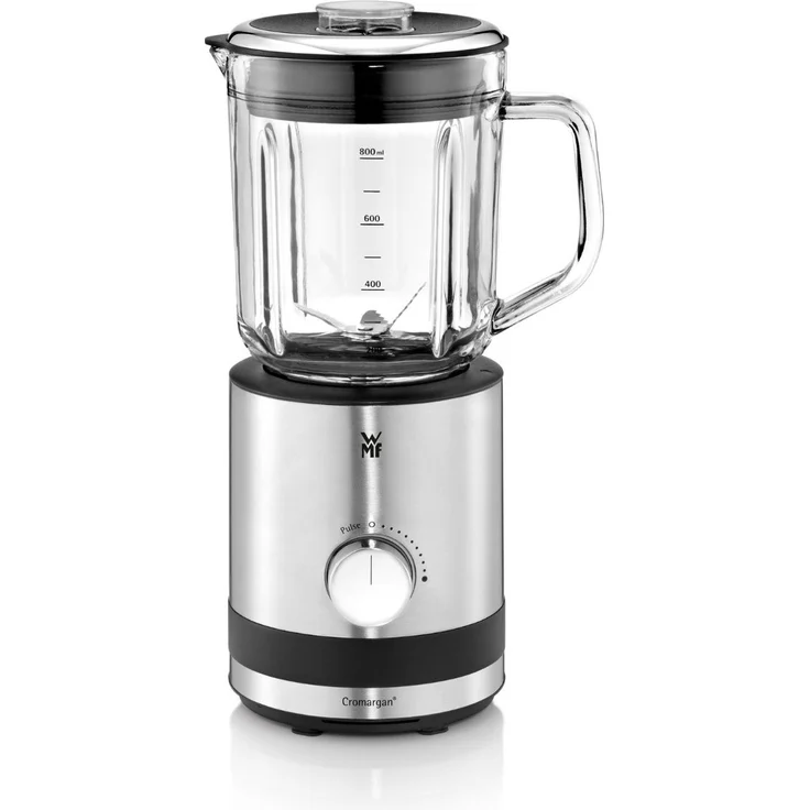 WMF Küchenminis Kompaktmixer, Standmixer, 400 Watt, Glasbehälter 0,8 l, Pulsstufe, cromargan matt-silber  – Bild 1