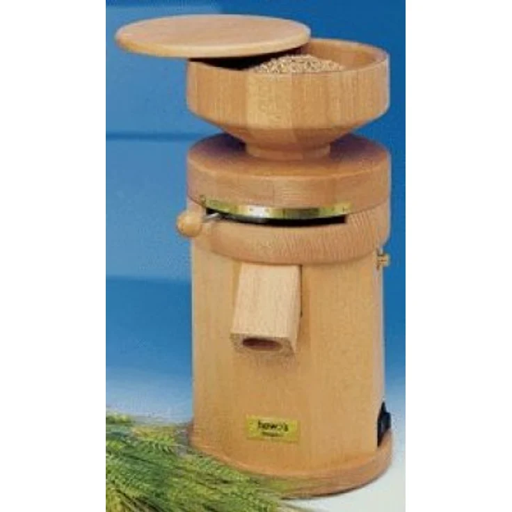 hawos Oktagon 1 Getreidemühle, 360 Watt, Korund-Keramik-Mahlwerk, für alle Getreidesorten, Buchenholz – Bild 1