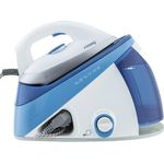 H.Koenig V24 hochdruck Dampfbügelstation - gleichbleibender Dampfausstoß: max 150 g-min - Keramik-Spezialsohle - horizontale und vertikale Dampfstoßfunktion - 5 bar - 1,1 Liter Kapazität - blau
