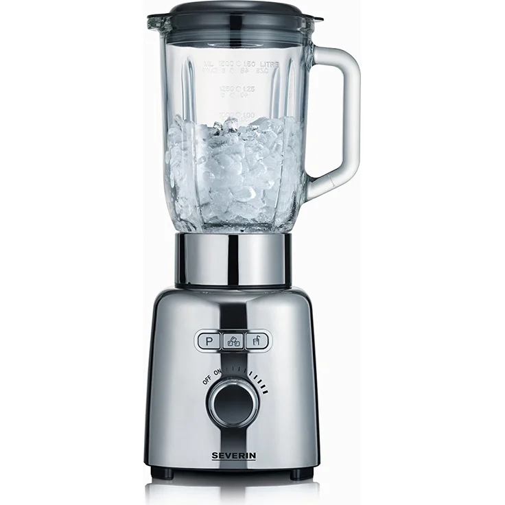 SEVERIN Standmixer mit Glas-Mixbehälter, 1,5 L, ca. 1.000 W, SM 3710, Edelstahl-Schwarz  – Bild 3