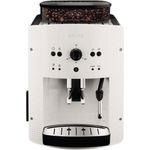 Krups EA8105 Kaffeevollautomat mit integriertem Mahlwerk, automatische Reinigung, 2-Tassen-Funktion, Milchsystem mit CappucinoPlus-Düse, 15 bar, Espresso-Kaffee-Maschine, Kaffeeautomat in weiß