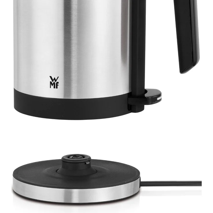 WMF Küchenminis Wasserkocher (1800 W, klein 0,8l, Reisewasserkocher, Teekocher kabellos, Kochstoppautomatik) cromargan matt- silber  – Bild 3