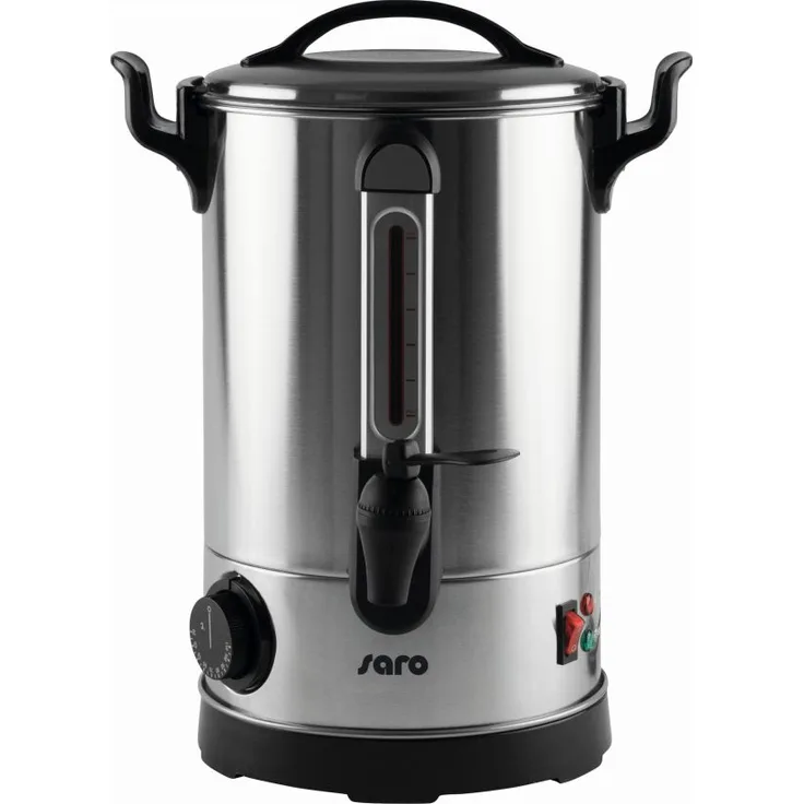 SARO Glühweinkocher Heißwasserspender Modell ANCONA 5, 1600 Watt, silber, Edelstahl, 5.9 Liter Fassungsvermögen
