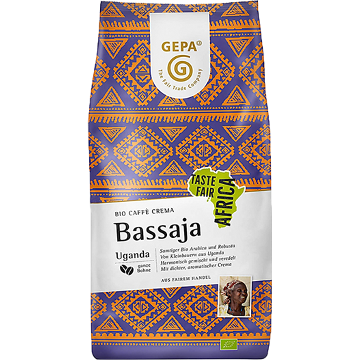 GEPA Bio Caffè Crema Bassaja, ganze Bohne, 1000 g
