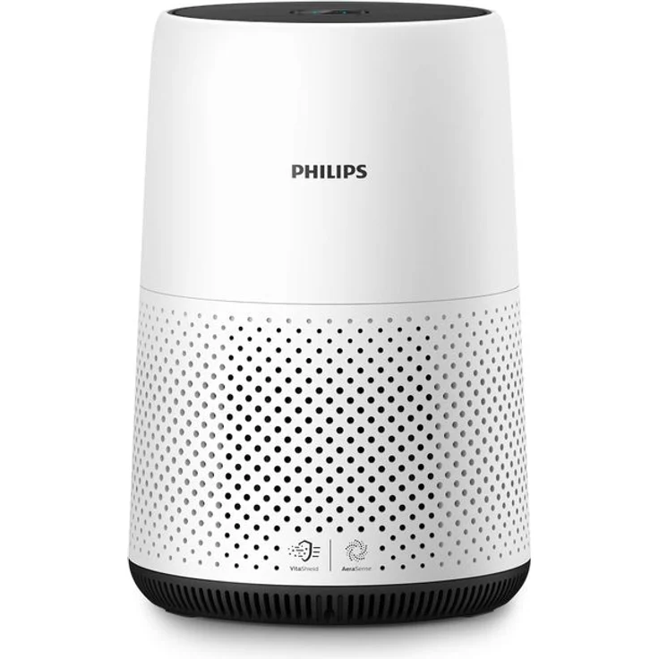 Philips AC0820/10 Luftreiniger Kompakt (für Allergiker, bis zu 49M², Cadr 190M³-H, Aerasense Sensor) weiß – Bild 1