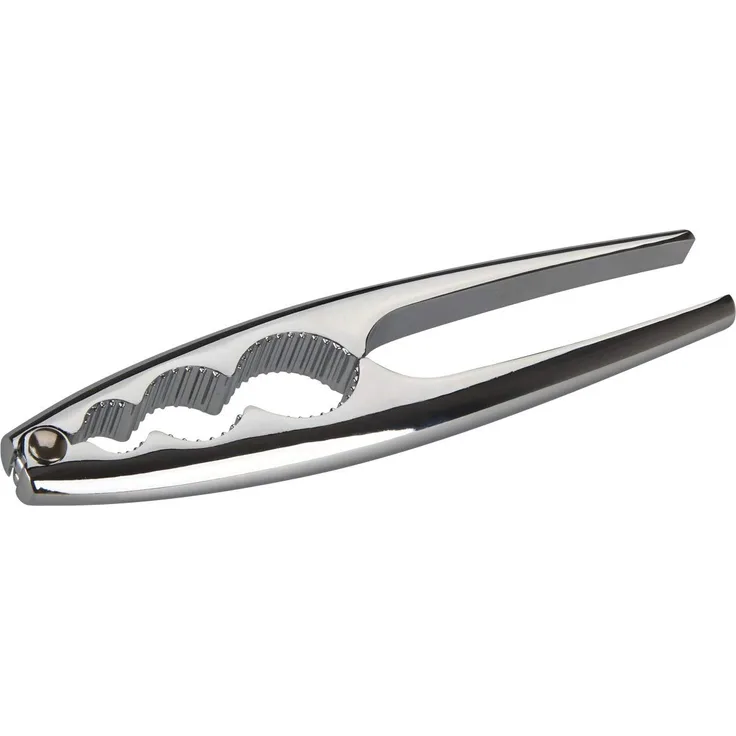 FACKELMANN Nussknacker, hochwertiger Nuss-Knacker, robuster Zinkdruckguss mit sehr guter Kraftübertragung (Farbe: Silber), Menge: 1 Stück