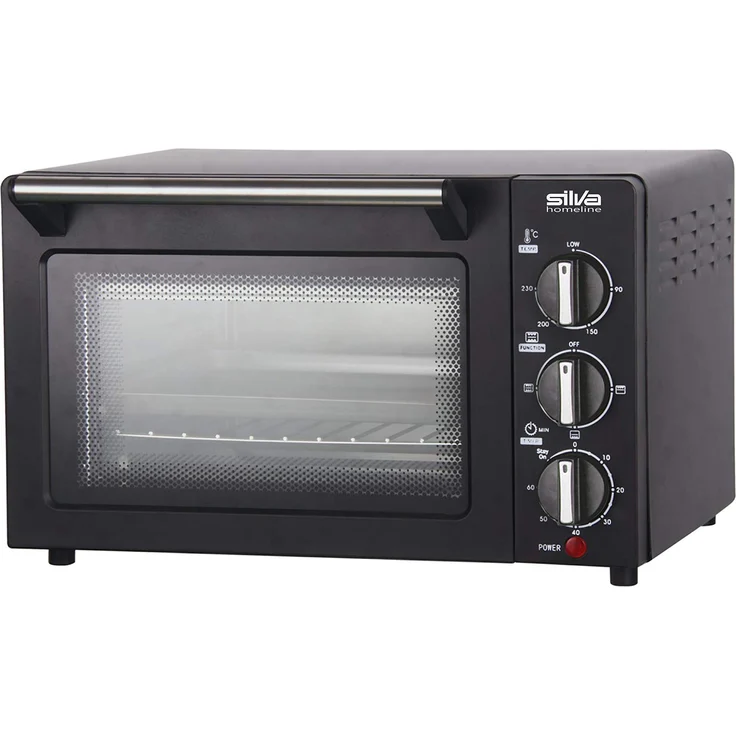 Silva Homeline MB 1400 Minibackofen, 1200 Watt, 14 l, regelbar bis zu 230 Grad, großes Sichtfenster, Ober-& Unterhitze, inkl. Backblech und Grillrost, 14 liters, schwarz – Bild 1