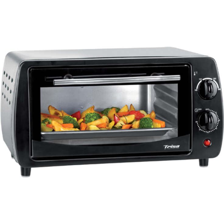 Trisa Miniofen 7332.4712 TRI0049 Snack Star, 10L schwarz-silber