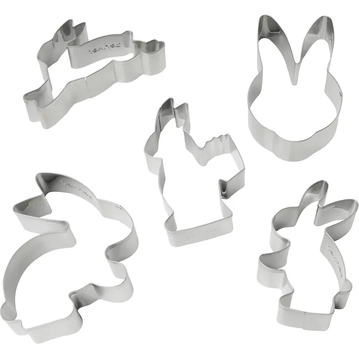 Zenker 5-tlg. Ausstecher Set Osterhase Ausstechform Keksausstecher Ostern