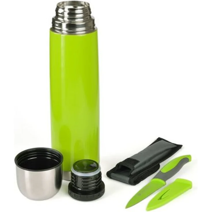 Gräwe Isolierflasche mit Messer THERMOHOME, 1 l, grün – Bild 1