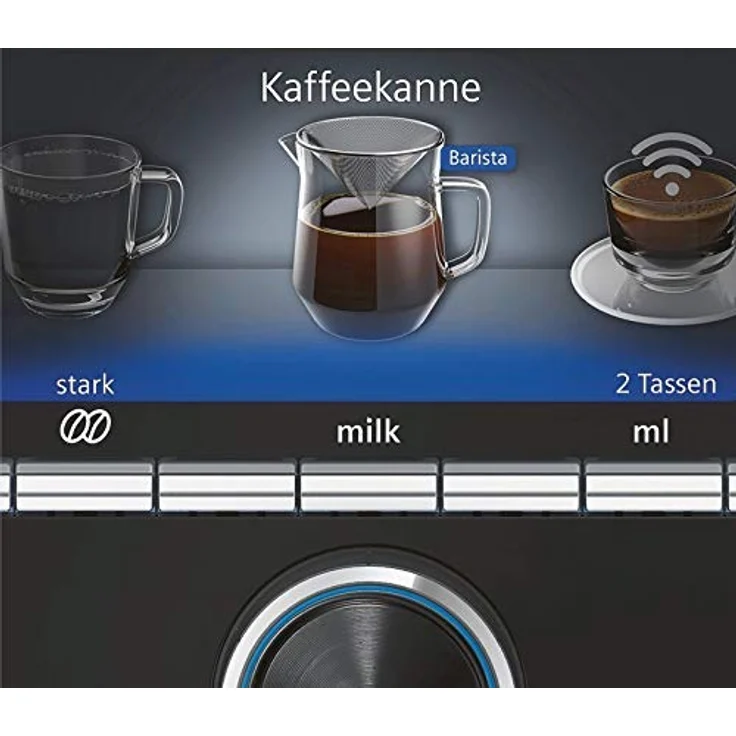 Siemens EQ.9 plus connect s700 Kaffeevollautomat TI957FX1DE, Personalisierung, 2 Bohnenbehälter, integriertes Mahlwerk, extra leise, 1500 Watt, Edelstahl, mit Milchsystem – Bild 5
