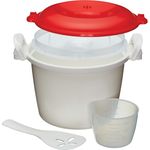 KitchenCraft Mikrowellen-Reiskocher und -Dampfgarer, BPA-freier Kunststoff, 1,5 Liter