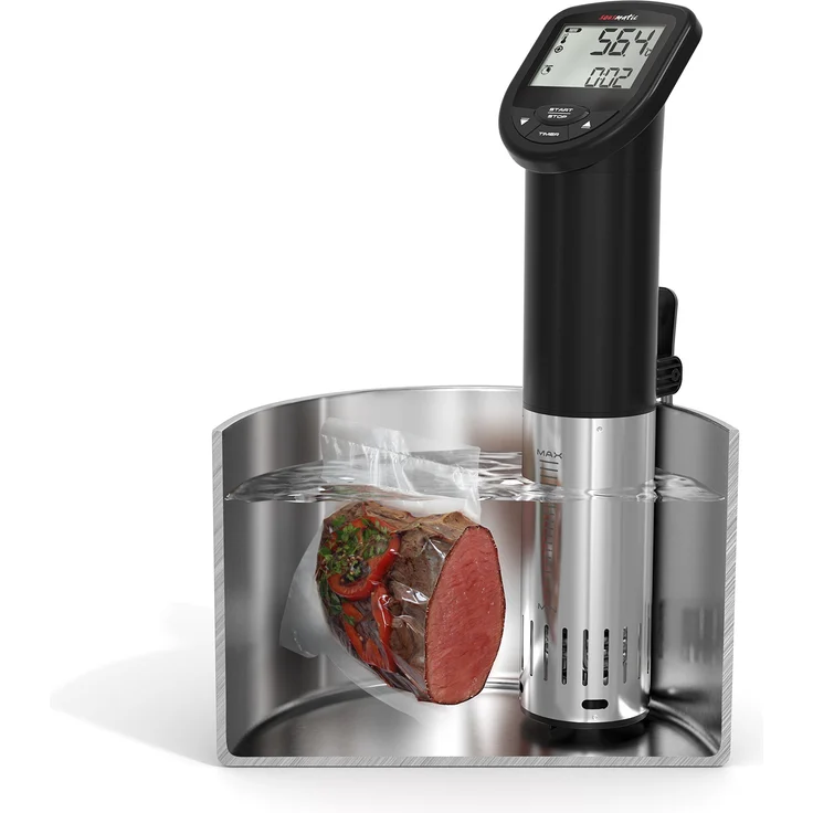 TFA Dostmann 14.1550.01 Sousmatic Sous-Vide Garen, 1000 Watt, schwarz Edelstahl – Bild 1