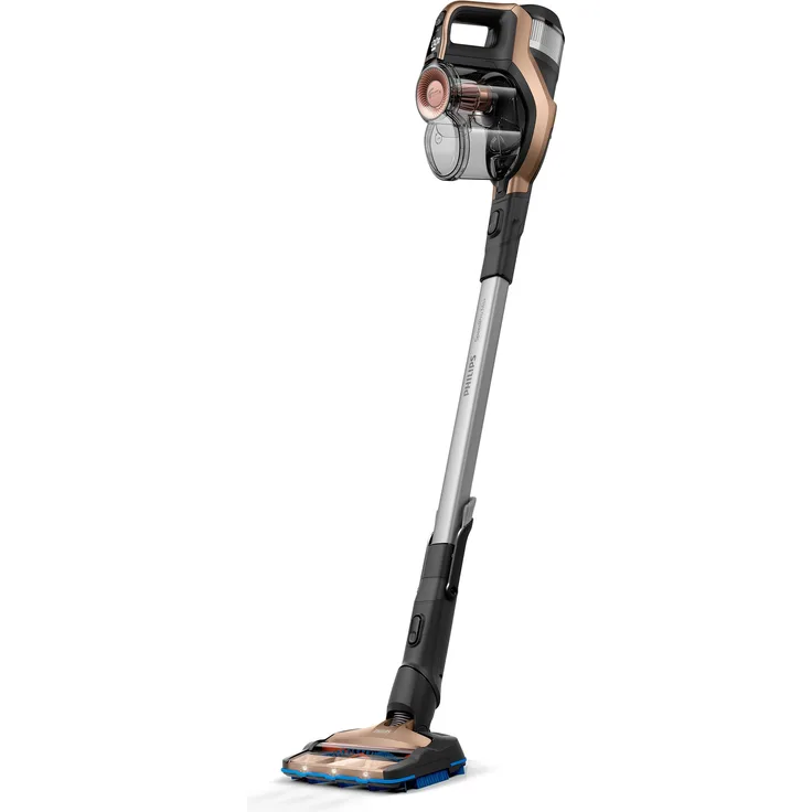 Philips FC6826-01 SpeedPro Max Kabelloser Staubsauger (mit Akku, 360°-Saugdüse, 65 Min. Akkulaufzeit) kupfer