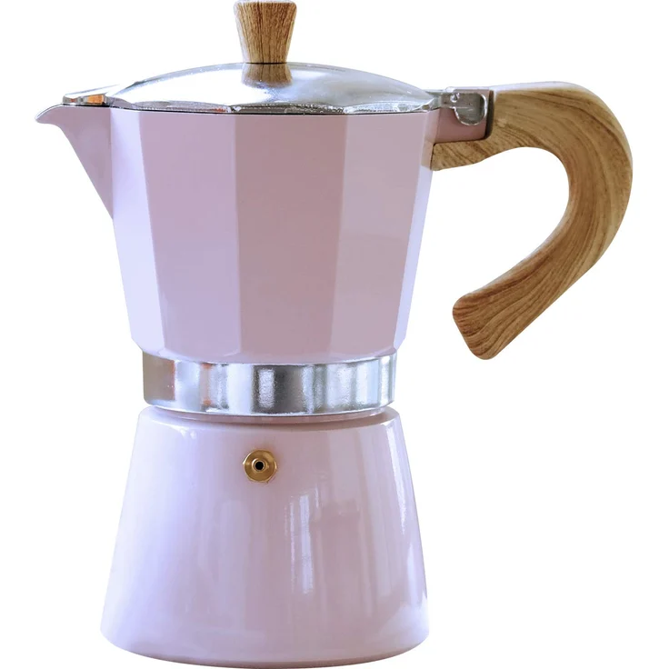 Gnali & Zani VEZ003-IND-PINK Venezia - Esspressokocher, rosa, 3 Tassen Espressokocher, Aluminium – Bild 1