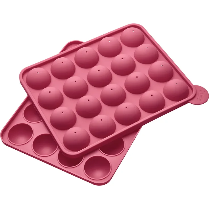 Lurch FlexiForm Cake Pops 20fach, Silikon, pink, 20.3 x 24 x 4.5 cm