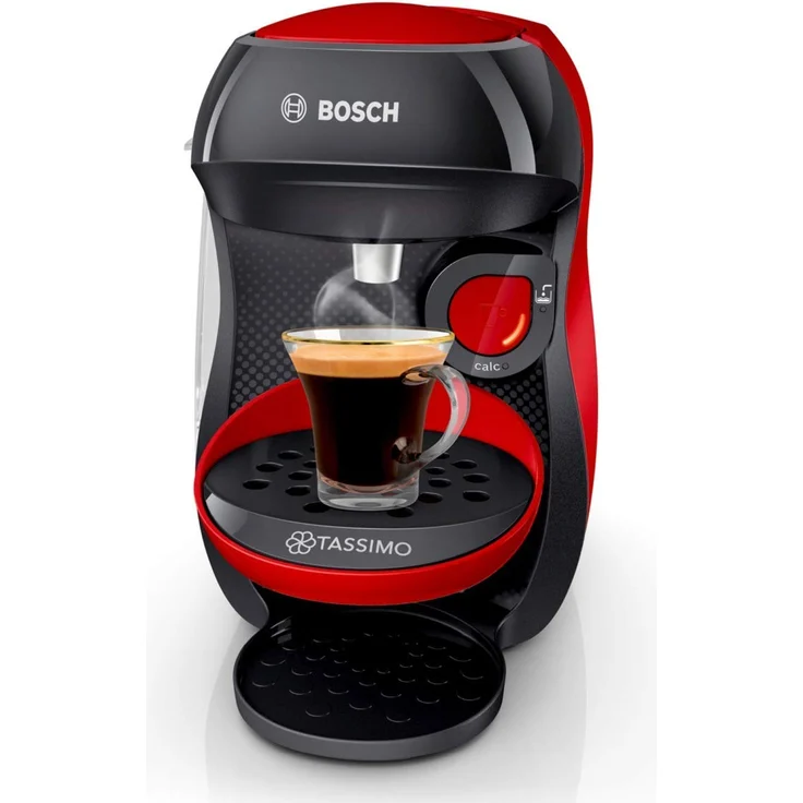 Bosch TAS1003 Tassimo Happy Kapselmaschine, über 70 Getränke, vollautomatisch, geeignet für alle Tassen, kompakte Größe, 1400 W, rot – Bild 3