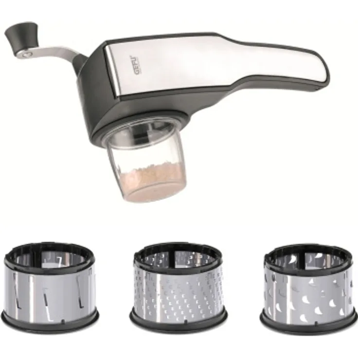 Gefu Trommelreibe Pecorino Laser Cut mit 3 Trommeln