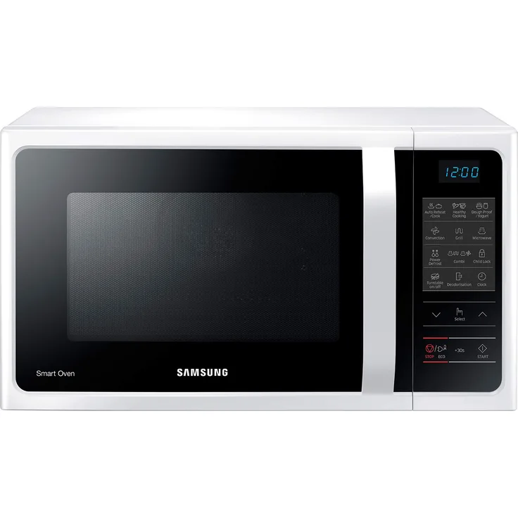 Samsung MW5000H MC2BH5013AW-EG Kombi-Mikrowelle mit Grill und Heißluft - 900 W - 28 L Garraum Extra Groß - 51,7 cm Breite - Power Defrost - 35 Automatikprogramme - weiß - E-Commerce Verpackung