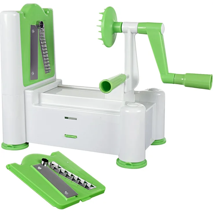 Spiralschneider Deluxe Gemüseschneider Gemüse Schäler Zerkleinerer 3 Klingen