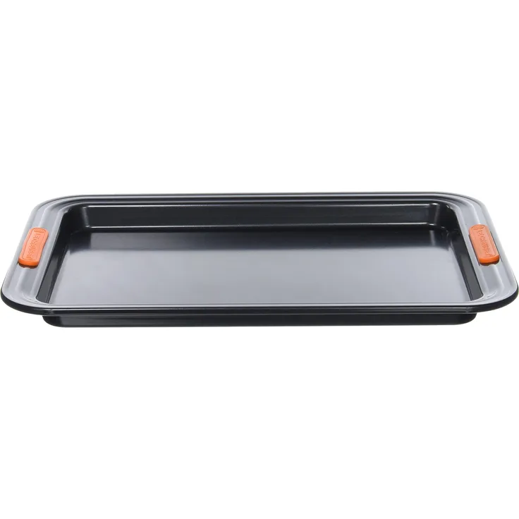 Le Creuset Antihaft Backblech Biskuitrolle, Rechteckig, 33 cm, PFOA-frei, Sauerteigbeständig, Aus Karbonstahl gefertigt, Anthrazit-Orange