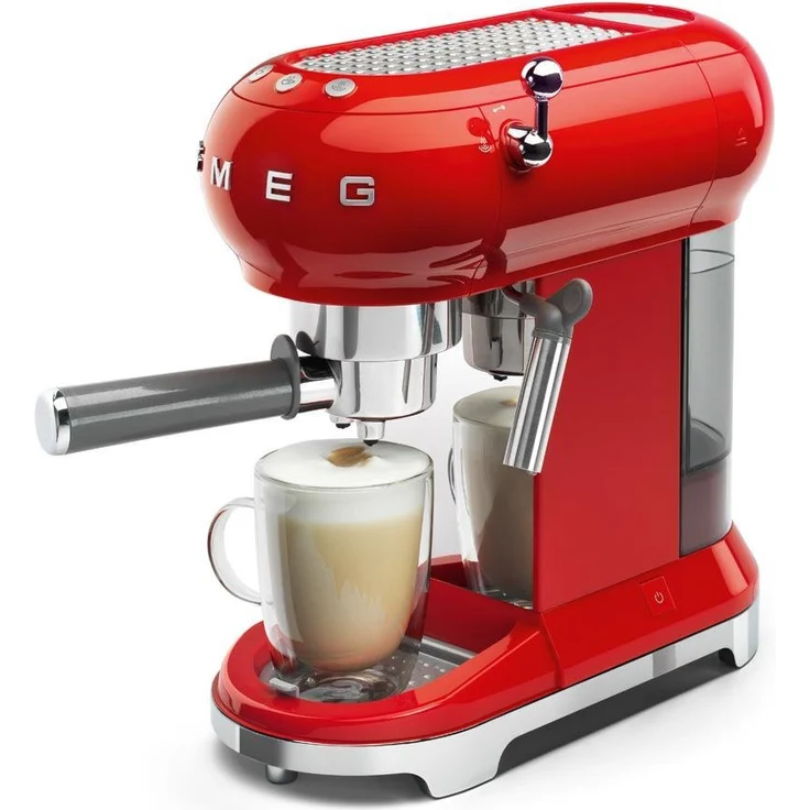 Smeg Espresso-Kaffeemaschine ECF01RDEU, 1350, Kunststoff, 1 Liter, Rot – Bild 3