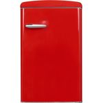 Exquisit RKS120-V-H-160F Kühlschrank, freistehend, rot, Breite 54.5 cm, Energieklasse F