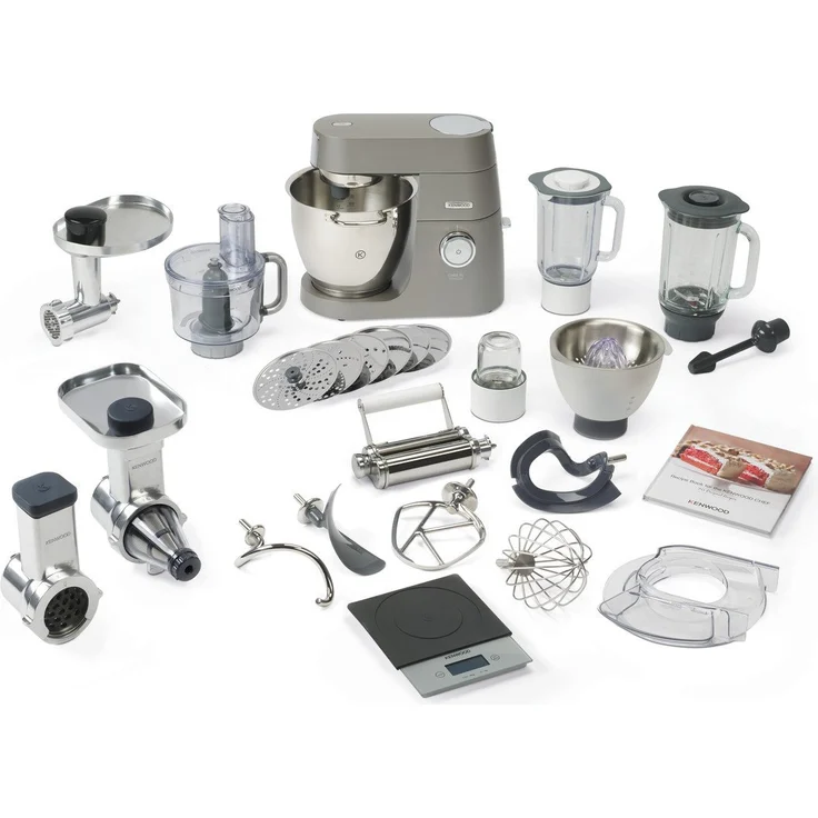 Kenwood KVC7320S Titanium Chef leistungsstarke Küchenmaschine, 4,6 l Rührschüssel mit Innenbeleuchtung, Easy-Lift & Interlock-Sicherheitssystem, 1500 Watt, inkl. 5-teiligem Patisserie-Set, silber, Serie: Titanium Chef  - Preisvergleich – Bild 6