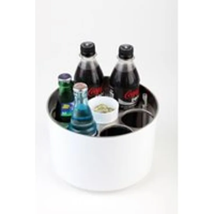 APS 620 CONFEREN Flaschenkühler Set, Inklusive Öffner und Small Cap Bowl Flasche, Ø 23 x 15 cm, Weiß
