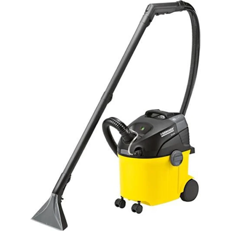 Kärcher SE 5.100 Waschsauger (2in1 integrierter Sprühschlauch, Waschdüse, 230 mm Arbeitsbreite, Sprühdruck 1 bar, Sprühmenge 1 l-min), schwarz-gelb – Bild 1