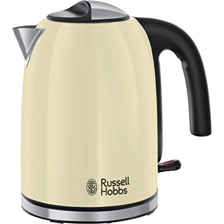 Russell Hobbs Wasserkocher Colours+ Creme, 1,7l, 2400W, Schnellkochfunktion, optimierte Ausgusstülle, herausnehmbarer Kalkfilter, Wasserstandsanzeige, Füllmengenmarkierung, Teekocher 20415-70 – Bild 1