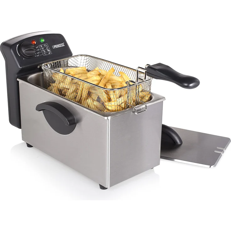 Princess 182626 Edelstahl Fritteuse - 3 Liter 2000 Watt mit Ölfilter und Kaltzonenfunktion – Bild 1