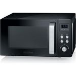Severin MW 7750 2-in-1 Mikrowelle mit Grillfunktion, 800 Watt, inklusive Grillrost und Drehteller, Auftauen, Standgerät, schwarz