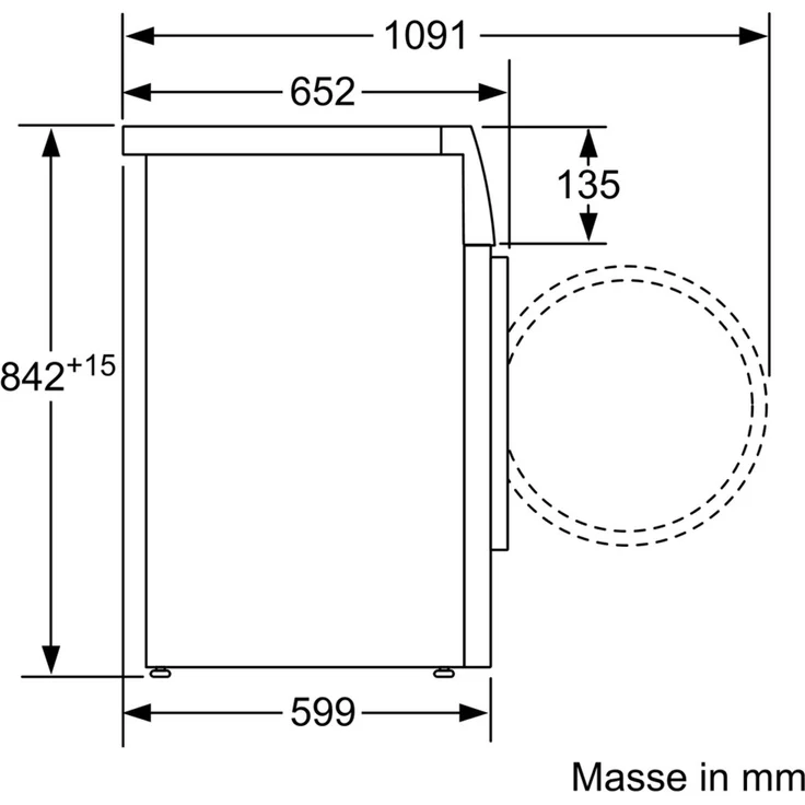 Siemens WT44W5W0, Wärmepumpentrockner, A+++, Fassungsvermögen 8 kg, Standgerät, Breite 59,8 cm, Kindersicherung, Trommelinnenbeleuchtung – Bild 5