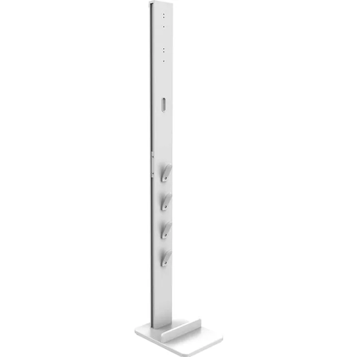PureMounts PM-VAC-01, Staubsauger Standfuß Organizer für Dyson V6 Pro, V7, V8, Cyclone Fluffy-Absolute, V10 Total Clean, Torque Drive und V11 Animal, Aluminium, weiß