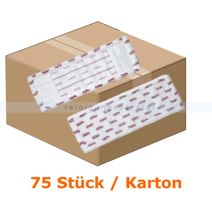 Wischmop Numatic Smart Plus Microfaser Leichtläufer 40 cm 75 Stück-Karton, mit roten Borsten
